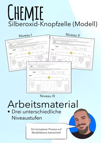 Cover: Die Zink-Silberoxid-Knopfzelle im Modell erklärt (Niveau1-3)