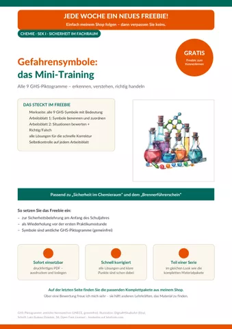 Cover: Chemie: GHS-Gefahrensymbole üben