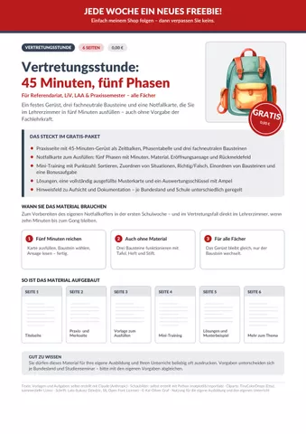 Cover: Vertretungsstunde