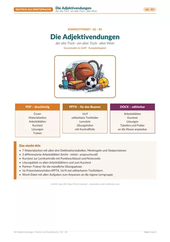Cover: Adjektivendungen