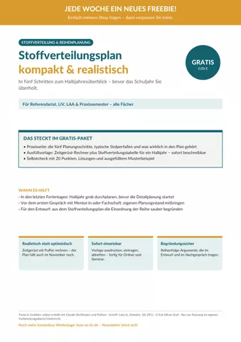 Cover: Stoffverteilungsplan kompakt