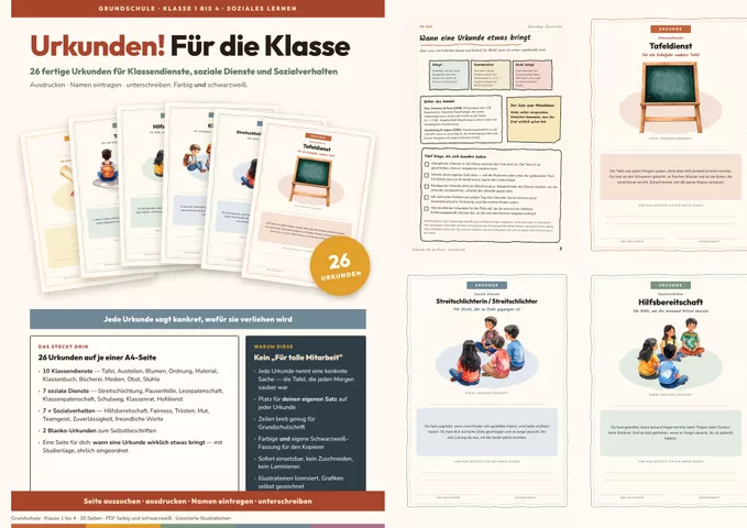 Cover: Urkunden für die Grundschule