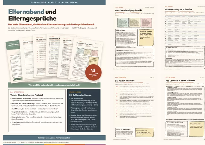 Cover: Elternabend und Elterngespräche