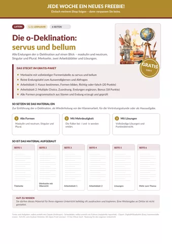 Cover: Die o-Deklination: servus und bellum
