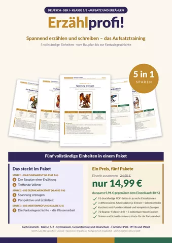 Cover: Aufsatztraining Erzählen Klasse 5/6
