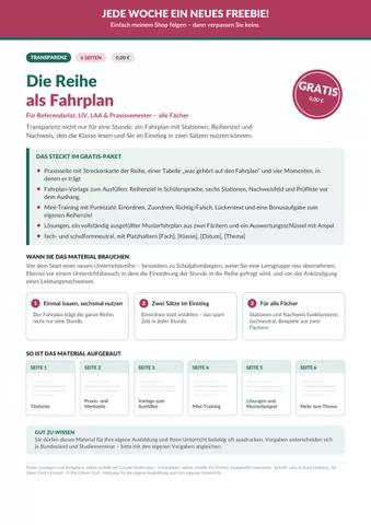 Cover: Reihenfahrplan