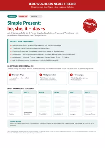 Cover: Simple Present: he, she, it