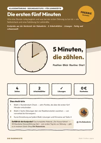 Cover: Die ersten fünf Minuten