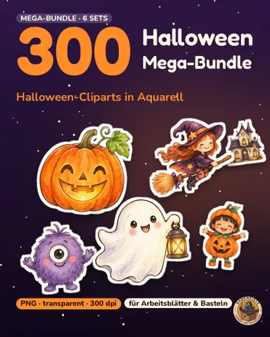 Cover: Halloween-Cliparts Aquarell